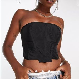 Topshop Corset Nylon Top in Black (new with tags)